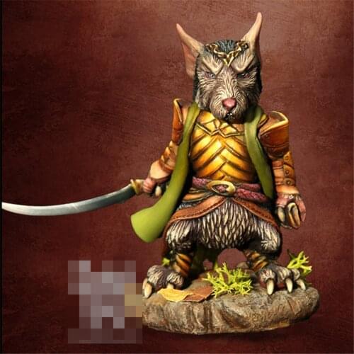 40mm Scale Model Resin Kit Sci-Fi Animals Rat Warrior Assembly Models Figure Resin Kit Model Colorless Self-Assembled Toy