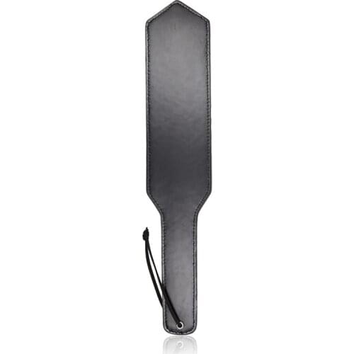 Black leather spanking paddle Whip Rhombic Head for Horse Training Crop