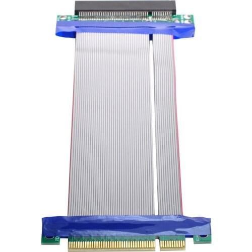CYSM PCI-E Express 8X to 8x Male to Female Slot Riser Extender Card Ribbon Flexible Cable 20cm