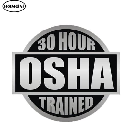 HotMeiNi 12cm x 10.7cm 30 Hour OSHA Trained Hard Hat Decal Helmet Sticker Safety Label Safe Worker Decal Accessories