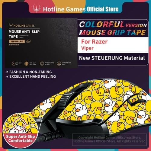 Hotline Games Mouse Grip Tape for Razer Viper, Viper 8Khz,Viper Ultimate Wireless Gaming Mouse Anti-slip Tape [F02 - Cute Duck ]