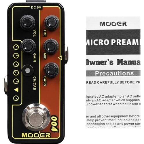 Hot sale MOOER MICRO PREAMP Series 004 Day Tripper 60s UK Twang Digital Preamp Preamplifier Guitar Effect Pedal True Bypass