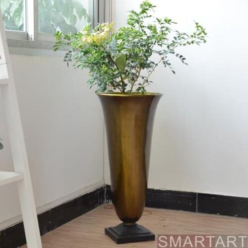 If the SMARTART glass steel mall model room villa Club Project flower vase floor decoration