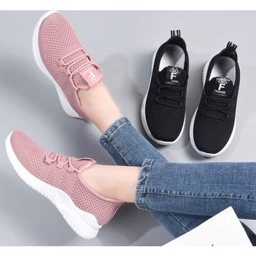 Spring Fashion Sneakers For Women Soft White Platform Trainers Female Low Sneakers Female Luxury Shoes Brand Knited Cotton Shoes