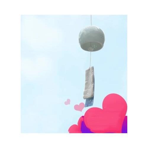 Wind chime hanging handmade ceramic wind chime hanging car pendant praying ceramic wind chimes