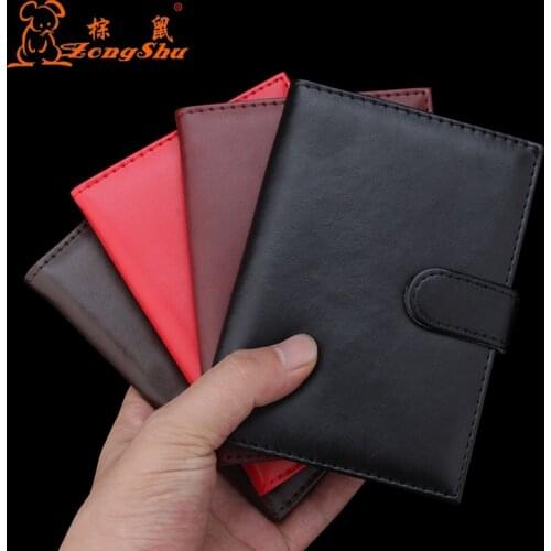 Solid Color Travel PU leather Passport Holder Driver License Cover Document Card cover wallet Protector (Custom accept)