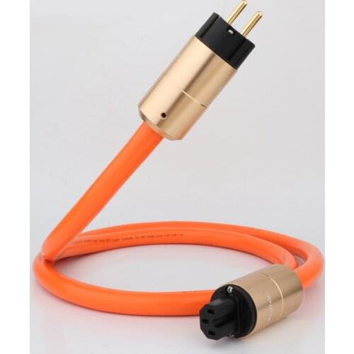 Preffair High Quality D505 5N OFC Pure Copper EU Power Connector US/EU Schuko Power Cord AC Mains Power Cable Power cable