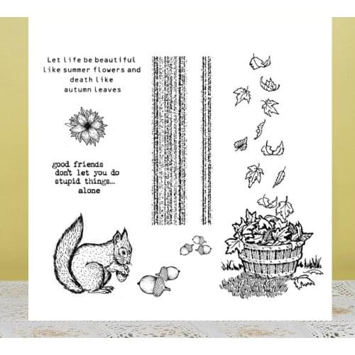 Transparent Stamps Autumn Greetings New 2020 Rubber Silicone Seal for DIY Scrapbooking Card Making Album Decor Crafts