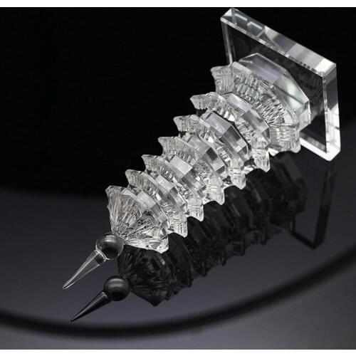 Retro Crystal Tower Feng Shui Decoration Crystal Figurines Home Decoration Accessories for Living Room Desk Decoration