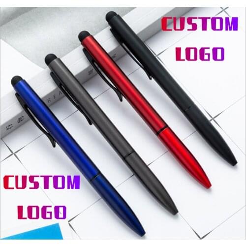 1 Pcs fountain pen Multifunction Capacitive Touch Screen Stylus with Ball Point Pen Escolar Metal Ballpoint Pens Customized logo