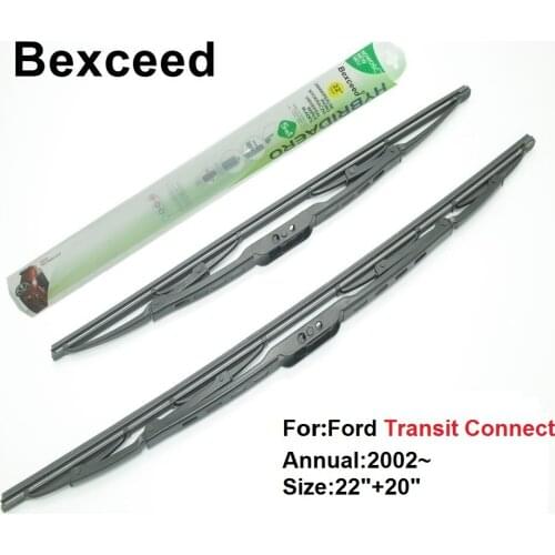 Traditional Wiper Blade for Ford Transit Connect Bexceed of Car Windshield Windscreen 22"+20" 2002 2003 2004 2005 2013
