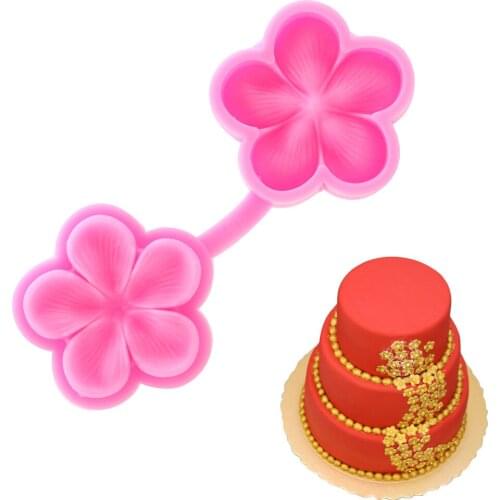 New silicone sugar flip mold cake embossing mold plug-in DIY baking tool chocolate mold