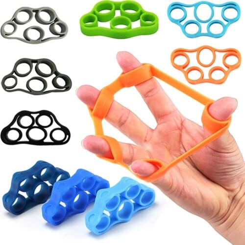 Silicone Finger Strengthener Hand Professional Finger Power Trainer Resistance Band Hand Grip Exerciser Strength Trainer Gripper