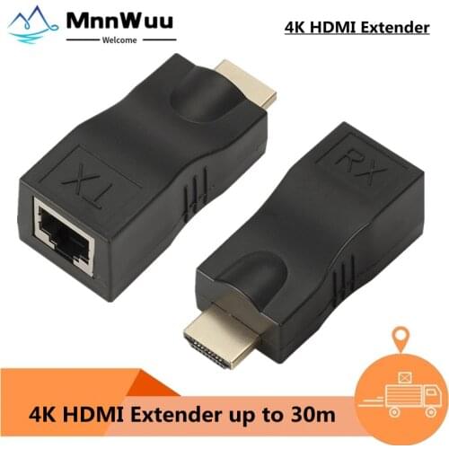 HDMI Extender HDMI Extension up to 30m Over CAT5e / 6 UTP LAN Ethernet Cable RJ45 Ports LAN Network