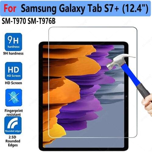 Tempered Glass for Samsung Galaxy Tab S7+ 12.4" SM-T970 SM-T975 SM-T976B T970 T975 Screeen Protector 0.3mm 9H HD Tablet Film