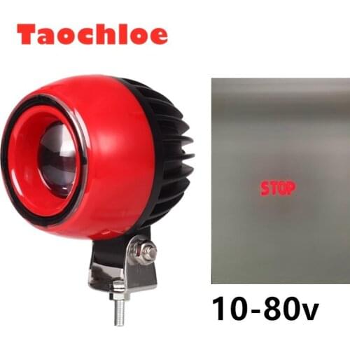 1Pcs forklift red Spot beam LED red blue "Stop" Light Safety Light 12W 10-80v DC led forklift warning light