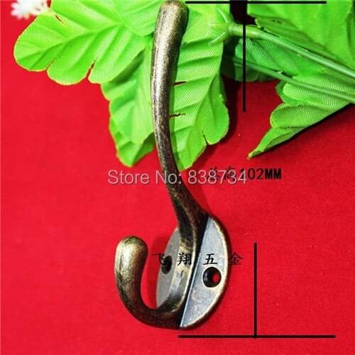 10pcs 102*47mm Zinc Alloy Bronze Hat Coat Clothes Towel Robe Bath Hooks Vintage Antique Wall Door Hanger