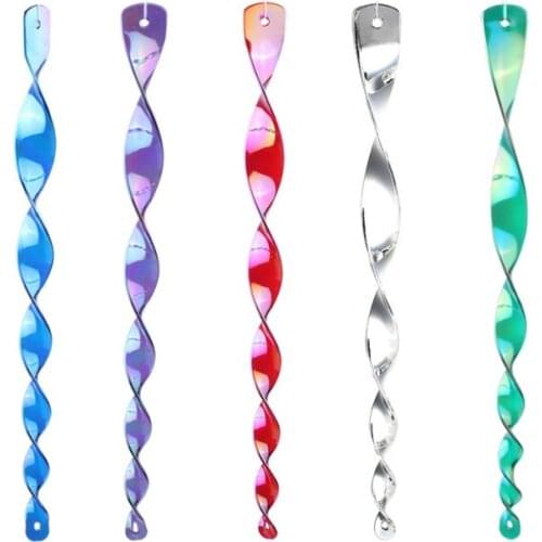 10PCS Wind-Driven Bird Sticks Repeller Catch Birds Spiral Sticks Colorful Scare Bird Garden Decoration Farms