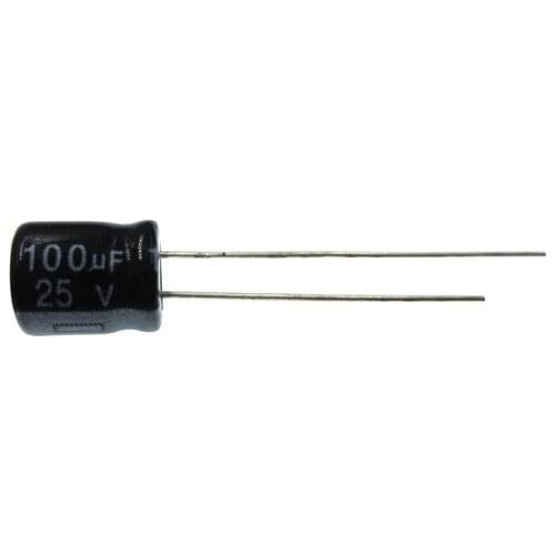 100PCS/LOT 25V100UF YXF 6*11MM 25V 100UF 105C DIP2 Aluminum electrolytic capacitors 100UF25V
