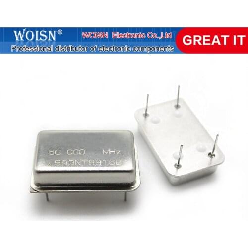 2pcs/lot Rectangular active crystal oscillator 50M 50MHZ 50.000MHZ 10M 10MHZ 10.000MHZ DIP-4 In Stock