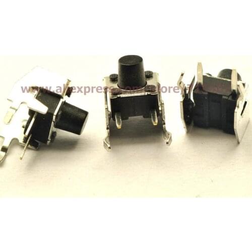 PHISCALE 20pcs 6*6*7/6x6x7MM touch button switch Horizontal with bracket 2pin