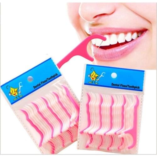 25pcs/Set Bamboo Charcoal White Dental Floss Teeth Stick Tooth Pick Interdental Brush Teeth Clean Toothpick Flosser