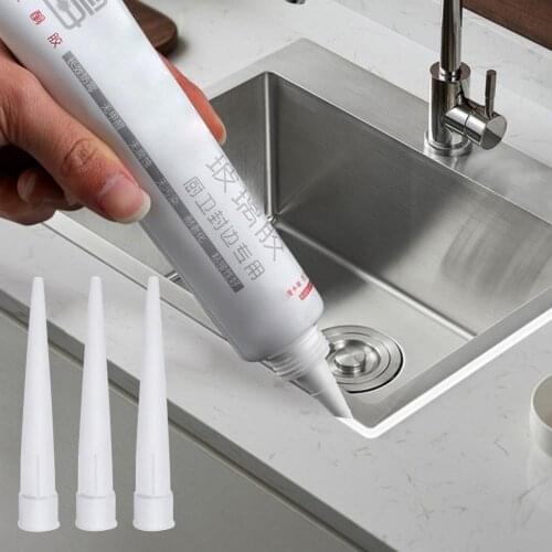 36Pcs Reusable Caulking Nozzles Set Clear Thread Smooth Filling Plastic Nozzle Applicator Tips Replacement Kit with Scrapers