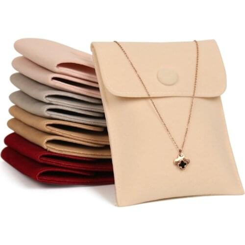 Velvet Jewelry Bag Coin Purse Gift Packing Snap Thickening Fine Velvet Necklace/Ring/Bracelet Storage Pouch Jewelry Organizer