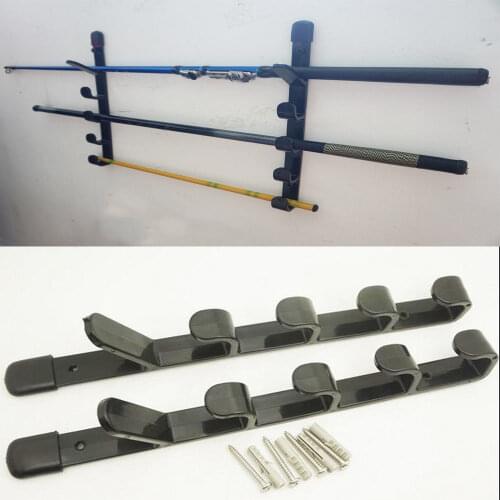 Free shipping Horizontal Fishing Rod Rack Fishing Rod Holder Fishing Pole Storage Pole Holder -2/PK - No Fishing Rod