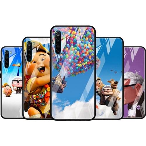 Up Disney movie for Xiaomi Redmi K40 K30 K20 Pro Plus 9C 9A 9 8A 7 Luxury Shell Tempered Glass Phone Case Cover
