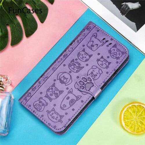 Dog Paw PU Leather Book Case For armor Huawei Y9 Prime 2019 Cool Cases sFor Huawei para Y9 Prime 2019 Telefoon Mem Cases Carcasa