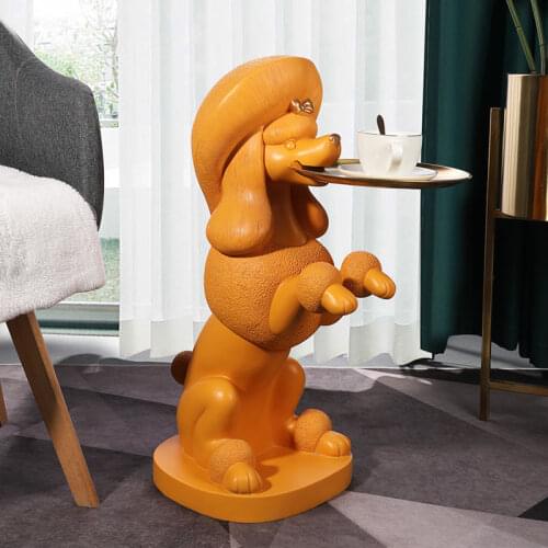 Nordic Home Decor,Parlor Decoration,Poodle Tray Statue,Sculpture,Room Decor,Figurine,Home Storage Organization,Animal Figurines
