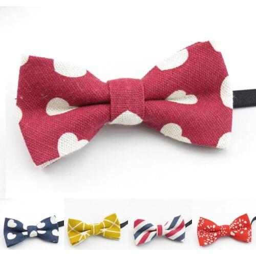 Children Bowtie Noeud Papillon Enfant Baby Kids Bow Ties For Baby Suits Love Printed Adjustable Elastic Butterfly Child 10*5cm