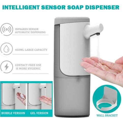 450ml Automatic Foam Soap Dispenser Infrared Sensing Soap Dispenser Intelligent Induction Liquid Soap Dispenser Bathroom Kitchen