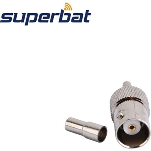 Superbat BNC Jack Connector with Panel Crimp for Cable RG316 RG174 Cable RF Coaxial Connector