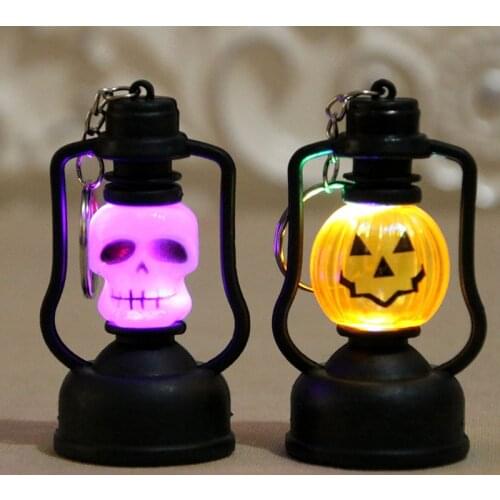 Halloween Jack-o'-Lantern, Plastic Mini-Oil Bar Decoration Nightlight Witch Lamp