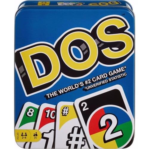 Games UNO DOS Tin Box Card Game Fun Board Game High Fun Multiplayer Playing Toys Cards Game