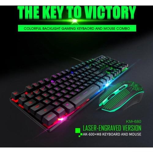 Gaming keyboard Wired Gaming Mouse Kit 104 Keycaps With Clicking Backlight keyboard Gamer Ergonomic Mause For PC Laptop