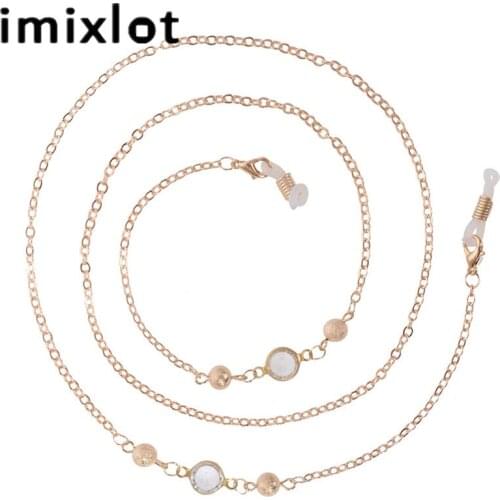 Imixlot Simple Vintage Casual Beaded Eyeglass Eyewear Beautiful Sunglasses Reading Glasses Chain for Women Men