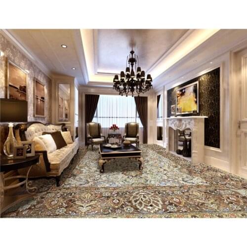 Living room hall stone parquet floor 3D Floor Mural Painting Living Room Restaurant Self-Adhesive Vinyl Wall Paper