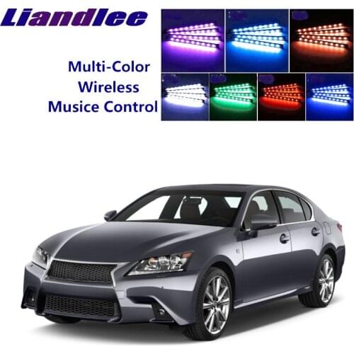 LiandLee Car Glow Interior Floor Decorative Atmosphere Seats Accent Ambient Neon light For Lexus HS 250h / F 2009~2017