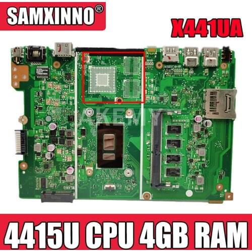 X441UA For ASUS X441UAK X441UV F441U laptop motherboard X441UA mainboard rev2.0 4415U cpu 4GB RAM tested 100