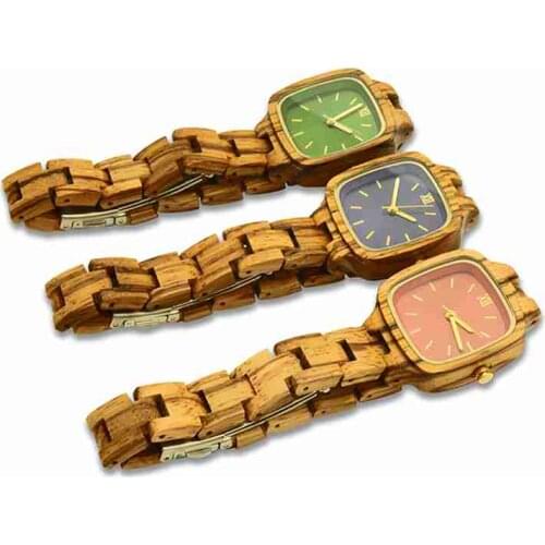 2021 New Fashion Wood Watches for Women Quartz Wristwatch Golden Pointer Ladies Timepieces Elegant Wooden Watches