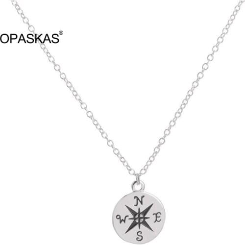Graduation Gift Stainless Steel Necklace With Compass Pattern Meaningful Grad Pendant Neck Jewelry For Friend Necklaces Jewelry