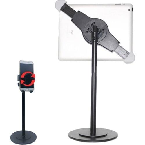 2 In 1 Phone Tablet Holder Stand for Ipad iPhone 5-11 Inch Rotation Tray Tablet Mount Bed Stand for Kindle Samsung Xiaomi Huawei