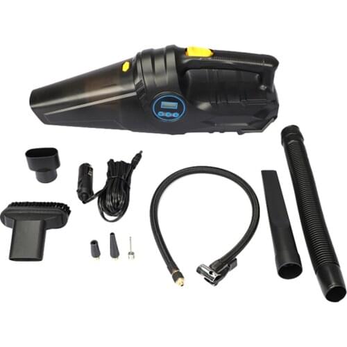 Carsun 120W 4 in 1 Portable Car Handheld Vacuum Cleaner Digital Display Dual Use Car Auto Inflatable Pump Air Compre