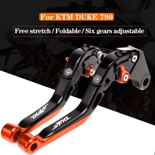 For KTM DUKE 790 DUKE790 2018 2019 2020 Motorcycle CNC Adjustable Folding Extendable Brake Clutch Levers With logo DUKE