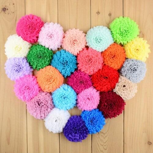 30pcs/lot 30colors handmade chiffon flower DIY decoration littles head flower hair accessories