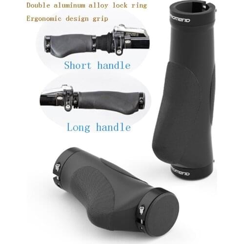 Bicycle Grips Mountain Bike Leather Grip Bicycle Handle Riding Non-slip Grip Cover Universal Lockable Handle Riding Accessories