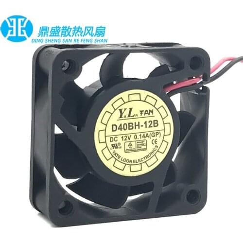 Y.L.FAN D40BH-12B DC 12V 0.14A 40x40x15mm 2-wire Server Cooling Fan